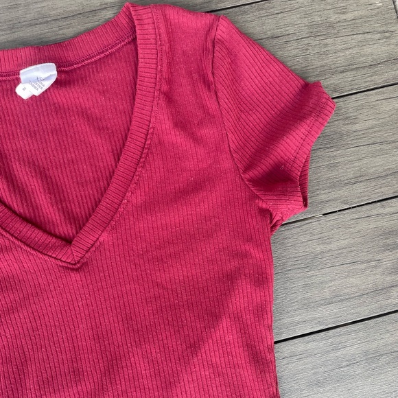 Maroon Crop Top - Picture 3 of 5